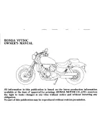 Предварительный просмотр 5 страницы Honda Magna VF750C Owner'S Manual