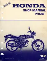 Preview for 1 page of Honda MB5 1982 Shop Manual