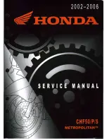 Honda Metropolitan CHF50 Service Manual предпросмотр