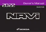 Honda NAVI NVA110B 2022 Owner'S Manual preview