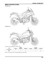 Предварительный просмотр 8 страницы Honda NC700 2012 Service Manual