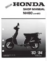 Предварительный просмотр 1 страницы Honda NHSO aeroBO 1983 Shop Manual