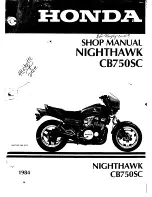 Honda Nighthawk CB750SC 1984 Shop Manual предпросмотр