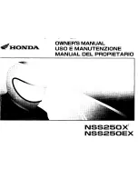 Honda NSS250EX Owner'S Manual предпросмотр