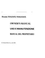 Предварительный просмотр 3 страницы Honda NSS250EX Owner'S Manual