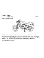 Предварительный просмотр 3 страницы Honda NT650 Owner'S Manual