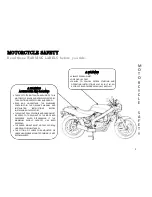 Предварительный просмотр 7 страницы Honda NT650 Owner'S Manual