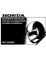 Honda NTV650 Revere Owner'S Manual предпросмотр