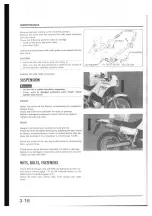 Предварительный просмотр 38 страницы Honda NX250 1989 Manuals