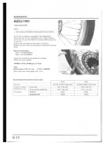 Предварительный просмотр 39 страницы Honda NX250 1989 Manuals