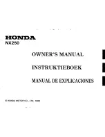 Предварительный просмотр 3 страницы Honda NX250 Owner'S Manual