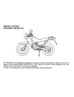 Предварительный просмотр 5 страницы Honda NX250 Owner'S Manual