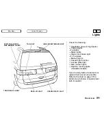 Preview for 280 page of Honda Odyssey 2001 Reference Owner'S Manual