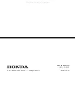 Предварительный просмотр 18 страницы Honda P/N 08A15-1E1-000 Operating Instructions Manual