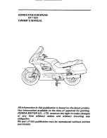 Предварительный просмотр 5 страницы Honda Pan European ST1100 Owner'S Manual