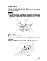 Предварительный просмотр 43 страницы Honda Pan European ST1100 Owner'S Manual