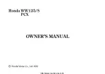 Предварительный просмотр 1 страницы Honda PCX WW125/S 2009 Owner'S Manual