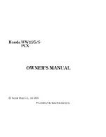 Honda PCX125 Owner'S Manual preview