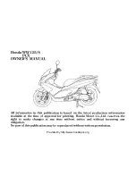 Preview for 3 page of Honda PCX125 Owner'S Manual