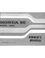 Honda QA50 Owner'S Manual предпросмотр