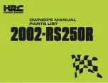 Honda RS250R 2002 Owner'S Manual & Parts List предпросмотр