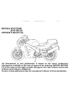 Предварительный просмотр 5 страницы Honda RVF750R RC45 Owner'S Manual