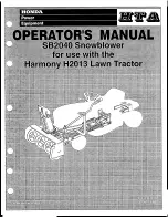 Honda SB2040 Operator'S Manual preview