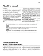 Preview for 3 page of Honda Shadow VT1100 Owner'S Manual