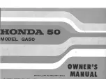 Honda SL125 Owner'S Manual предпросмотр