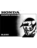 Предварительный просмотр 1 страницы Honda SL230 Owner'S Manual