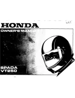 Honda SPADA VT250 Owner'S Manual предпросмотр