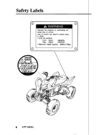 Preview for 16 page of Honda SPORTAX 700XX Owner'S Manual