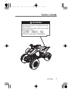 Preview for 15 page of Honda SPORTRAX 250EX 2008 Owner'S Manual