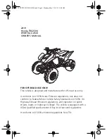 Preview for 3 page of Honda Sportrax 250X 2019 Owner'S Manual