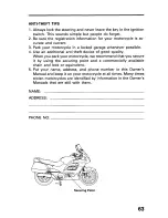 Предварительный просмотр 71 страницы Honda ST1100 1996+ Owner'S Manual