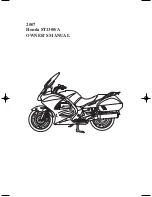 Предварительный просмотр 2 страницы Honda ST1300 2007 Owner'S Manual