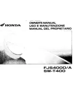 Honda SW-T400 Owner'S Manual предпросмотр