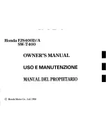 Предварительный просмотр 3 страницы Honda SW-T400 Owner'S Manual