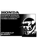 Honda Transalp XL600V Owner'S Manual предпросмотр