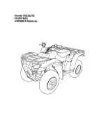 Предварительный просмотр 3 страницы Honda TRX250TE Fourtrax Owner'S Manual