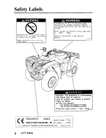 Предварительный просмотр 15 страницы Honda TRX250TE Fourtrax Owner'S Manual