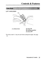 Предварительный просмотр 31 страницы Honda TRX250TE Fourtrax Owner'S Manual