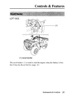 Предварительный просмотр 35 страницы Honda TRX250TE Fourtrax Owner'S Manual