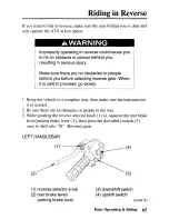 Предварительный просмотр 73 страницы Honda TRX250TE Fourtrax Owner'S Manual