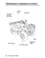 Предварительный просмотр 101 страницы Honda TRX250TE Fourtrax Owner'S Manual