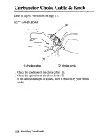 Предварительный просмотр 125 страницы Honda TRX250TE Fourtrax Owner'S Manual