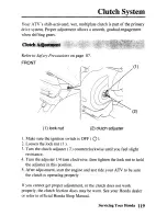 Предварительный просмотр 126 страницы Honda TRX250TE Fourtrax Owner'S Manual