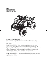 Honda TRX300X Owner'S Manual preview