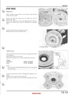 Предварительный просмотр 206 страницы Honda TRX350 FOURTRAX 1986 Service Manual