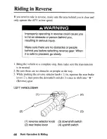 Предварительный просмотр 76 страницы Honda TRX350TE Fourtrax 350 ES Owner'S Manual